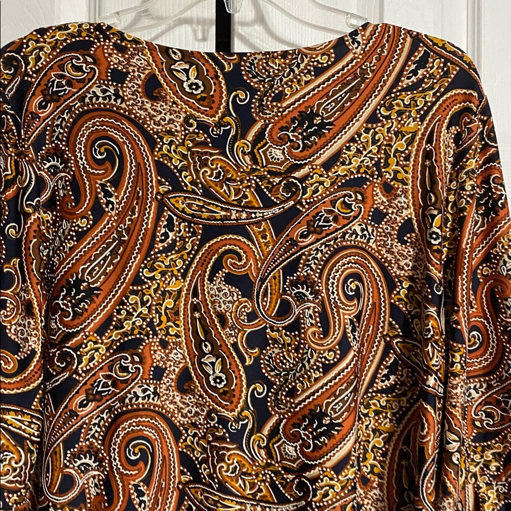Tacera Shift Dress Multi-color Paisley Boho floral dress size LARGE - Picture 8 of 14